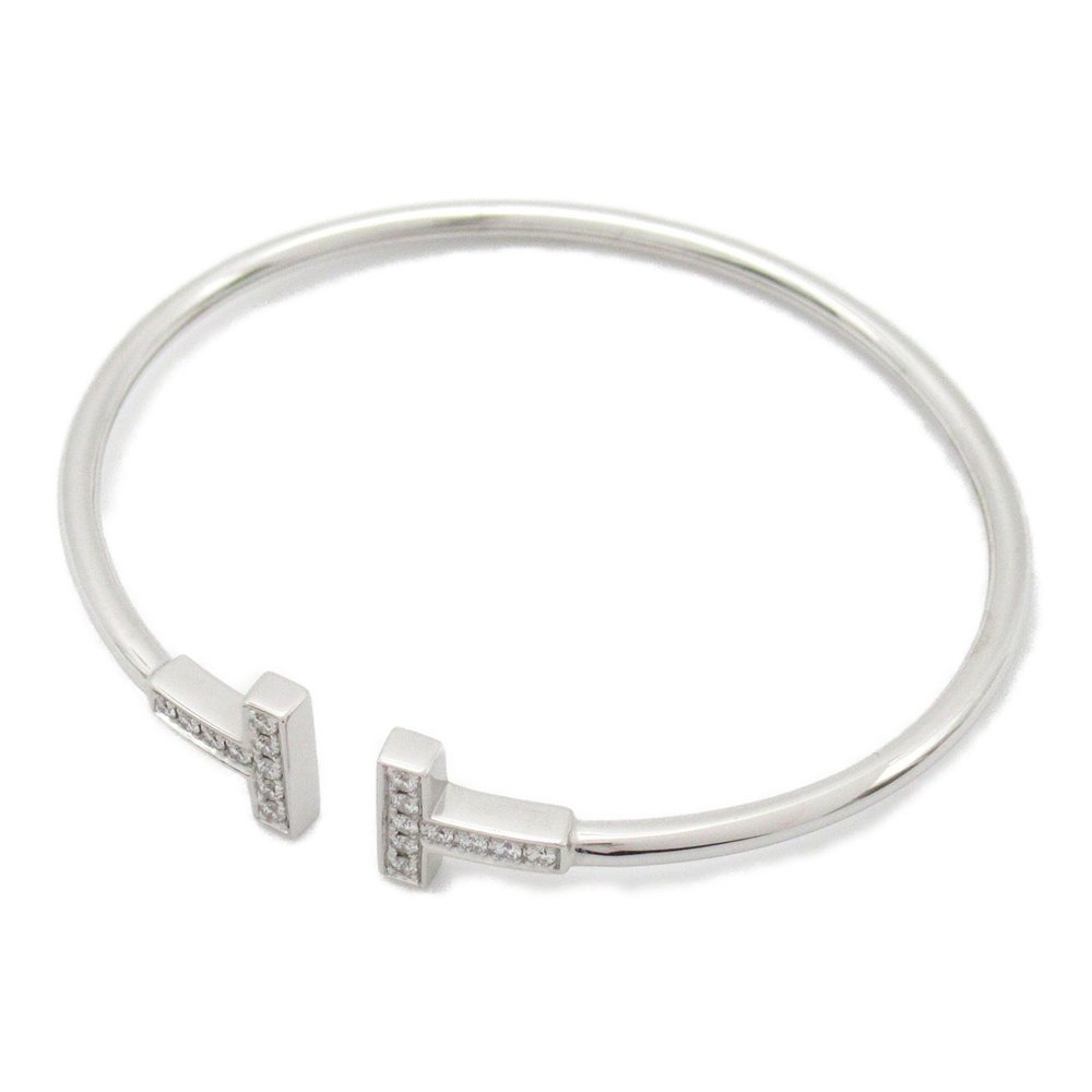 TIFFANY&CO T Wire Diamond Bracelet Clear K18WG[WhiteGold] diamond - Picture 3 of 5